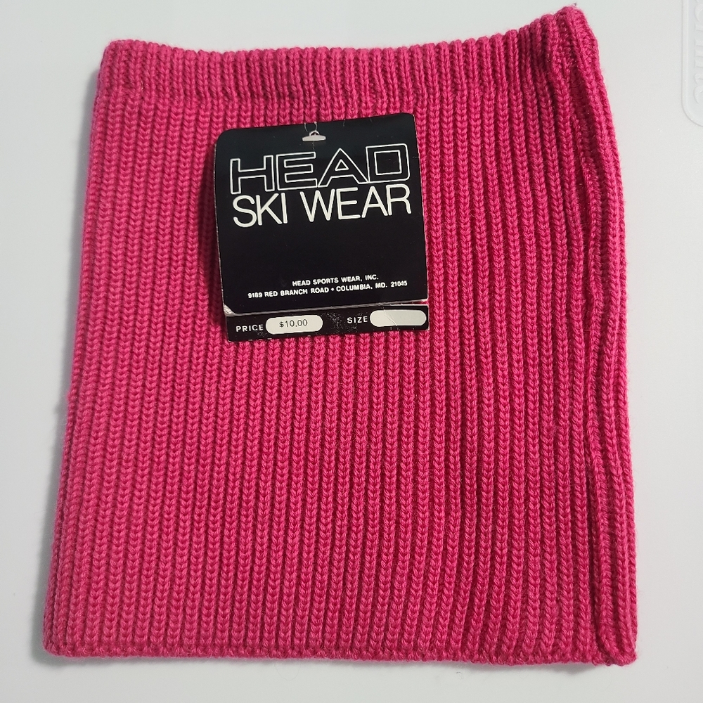 NWT Vintage Head Ski Wear 100% Wool Neck Warmer Pink